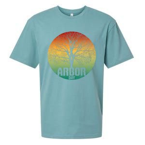 Arbor Day Earth Day Plant Trees Retro Nature Climate Earth Gift Sueded Cloud Jersey T-Shirt