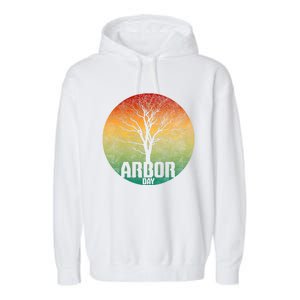 Arbor Day Earth Day Plant Trees Retro Nature Climate Earth Gift Garment-Dyed Fleece Hoodie