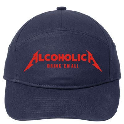Alcoholica Drink 'Em All 7-Panel Snapback Hat