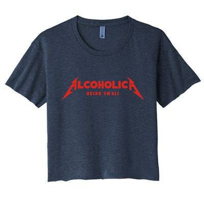 Alcoholica Drink 'Em All Crop Top