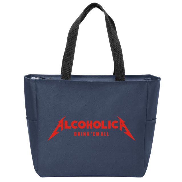 Alcoholica Drink 'Em All Zip Tote Bag