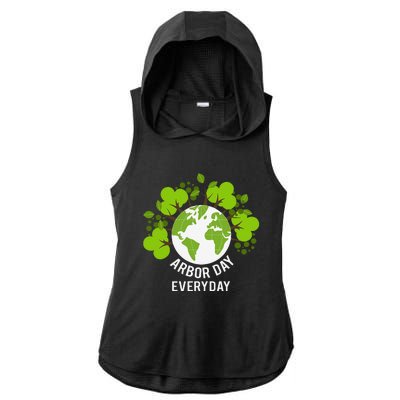 Arbor Day Everyday Earth Planet Anniversary Ladies PosiCharge Tri-Blend Wicking Draft Hoodie Tank