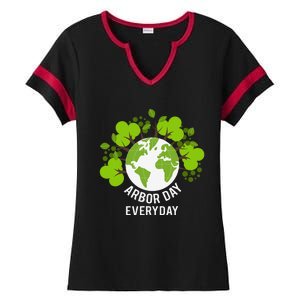 Arbor Day Everyday Earth Planet Anniversary Ladies Halftime Notch Neck Tee