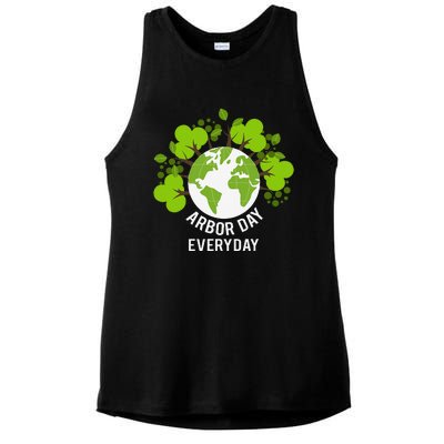 Arbor Day Everyday Earth Planet Anniversary Ladies PosiCharge Tri-Blend Wicking Tank