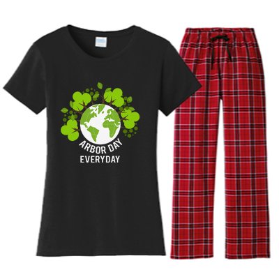 Arbor Day Everyday Earth Planet Anniversary Women's Flannel Pajama Set