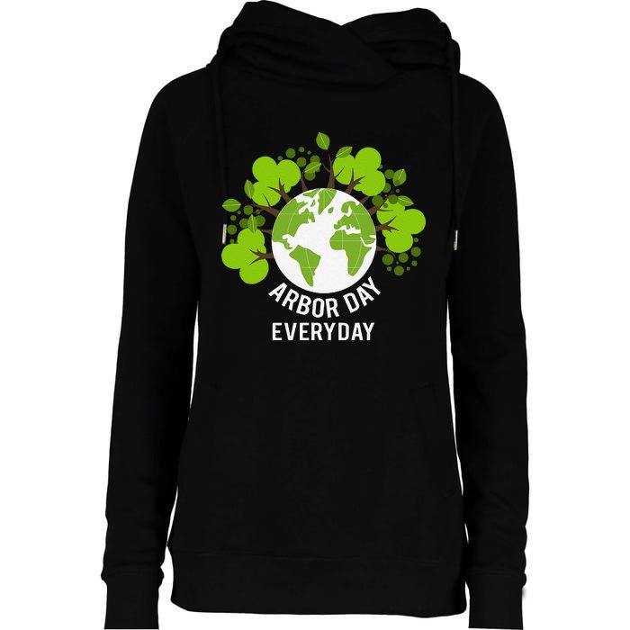 Arbor Day Everyday Earth Planet Anniversary Womens Funnel Neck Pullover Hood