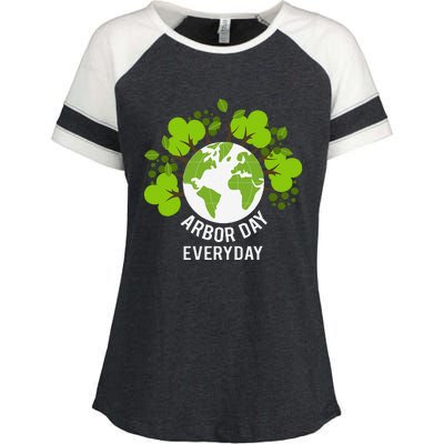 Arbor Day Everyday Earth Planet Anniversary Enza Ladies Jersey Colorblock Tee