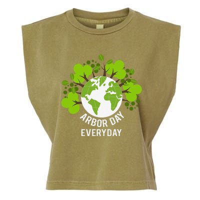 Arbor Day Everyday Earth Planet Anniversary Garment-Dyed Women's Muscle Tee