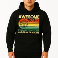 Awesome Dads Explore Dungeons Dm Rpg Dice Dragon Hoodie