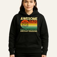 Awesome Dads Explore Dungeons Dm Rpg Dice Dragon Hoodie
