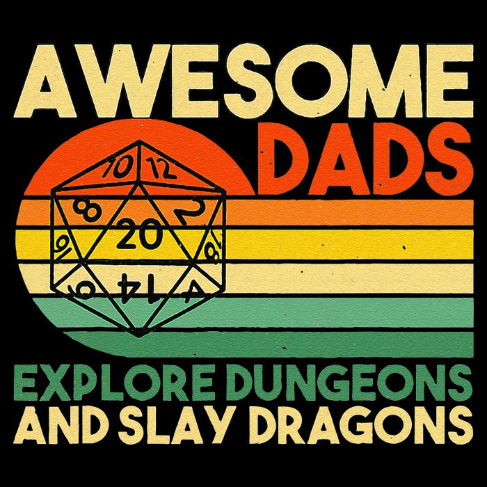 Awesome Dads Explore Dungeons Dm Rpg Dice Dragon Sweatshirt