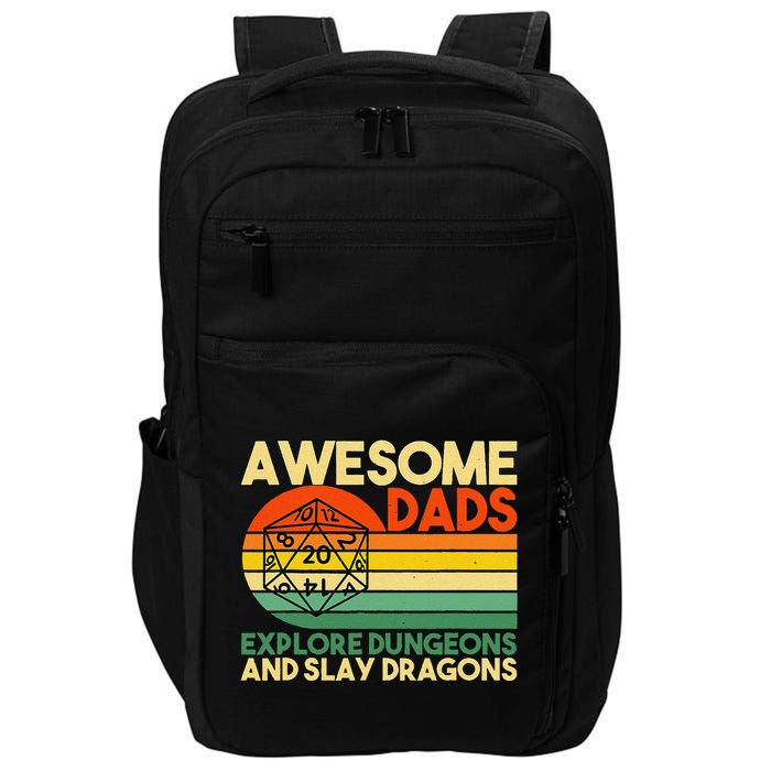 Awesome Dads Explore Dungeons Dm Rpg Dice Dragon Impact Tech Backpack