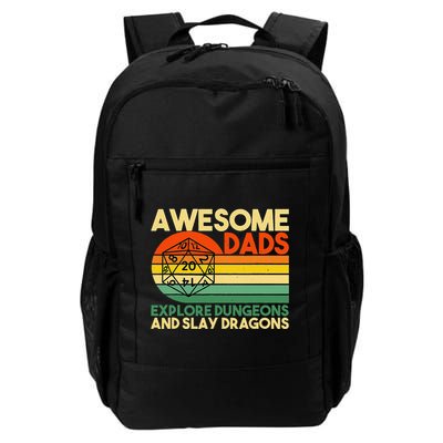 Awesome Dads Explore Dungeons Dm Rpg Dice Dragon Daily Commute Backpack