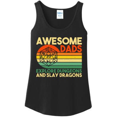 Awesome Dads Explore Dungeons Dm Rpg Dice Dragon Ladies Essential Tank