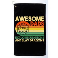 Awesome Dads Explore Dungeons Dm Rpg Dice Dragon Golf Towel