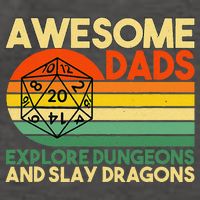Awesome Dads Explore Dungeons Dm Rpg Dice Dragon Vector Backpack