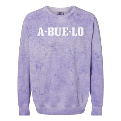 Abuelo Definition Funny Puerto Rican Mexican Fathers Day Colorblast Crewneck Sweatshirt