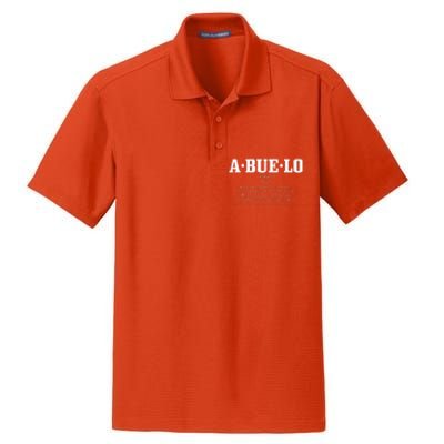 Abuelo Definition Funny Puerto Rican Mexican Fathers Day Dry Zone Grid Polo