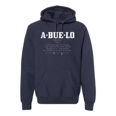 Abuelo Definition Funny Puerto Rican Mexican Fathers Day Premium Hoodie