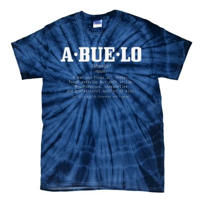 Abuelo Definition Funny Puerto Rican Mexican Fathers Day Tie-Dye T-Shirt