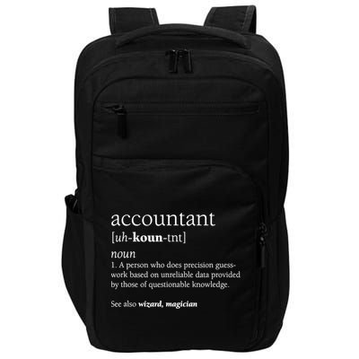 Accountant Definition Funny Accounting Gift TShirt Impact Tech Backpack