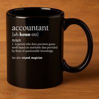 Accountant Definition Funny Accounting Gift TShirt 11oz C Handle Ceramic Mug