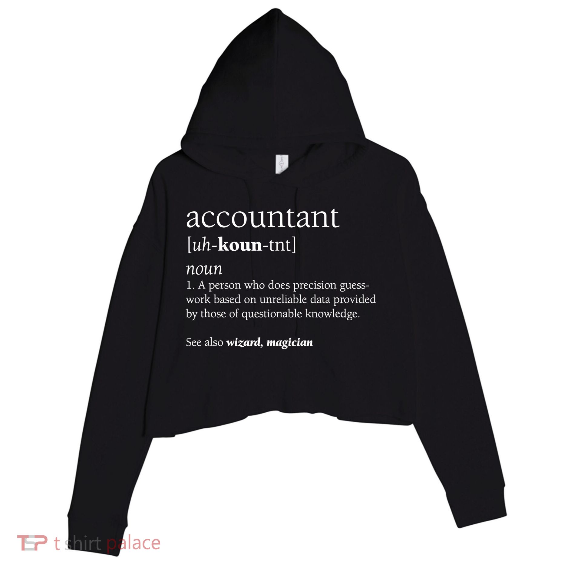 Accountant Definition Funny Accounting Gift TShirt Crop Fleece Hoodie