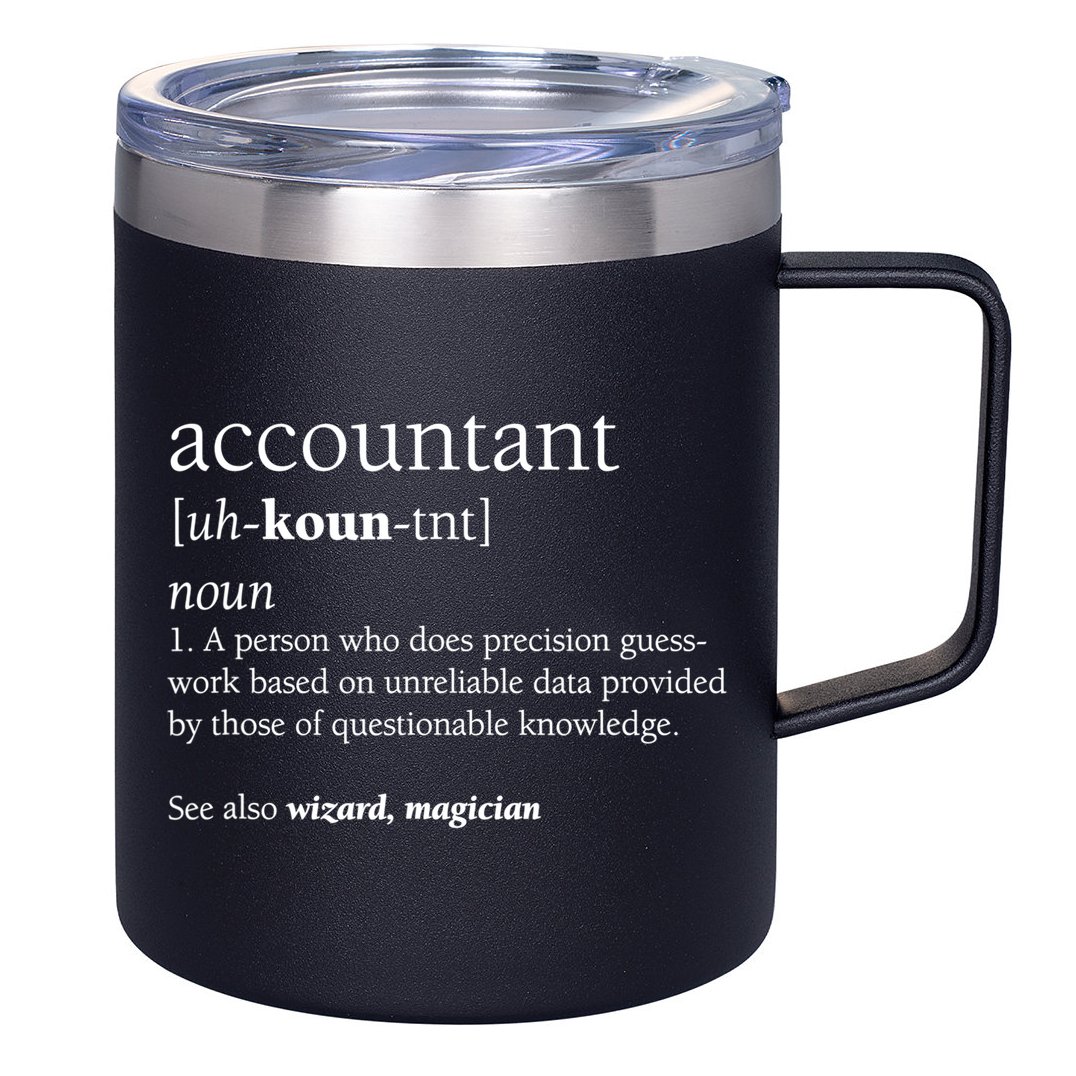 Accountant Definition Funny Accounting Gift TShirt 12oz Stainless Steel Coffee Mug