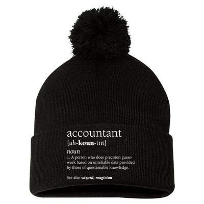 Accountant Definition Funny Accounting Gift TShirt Pom Pom 12in Knit Beanie