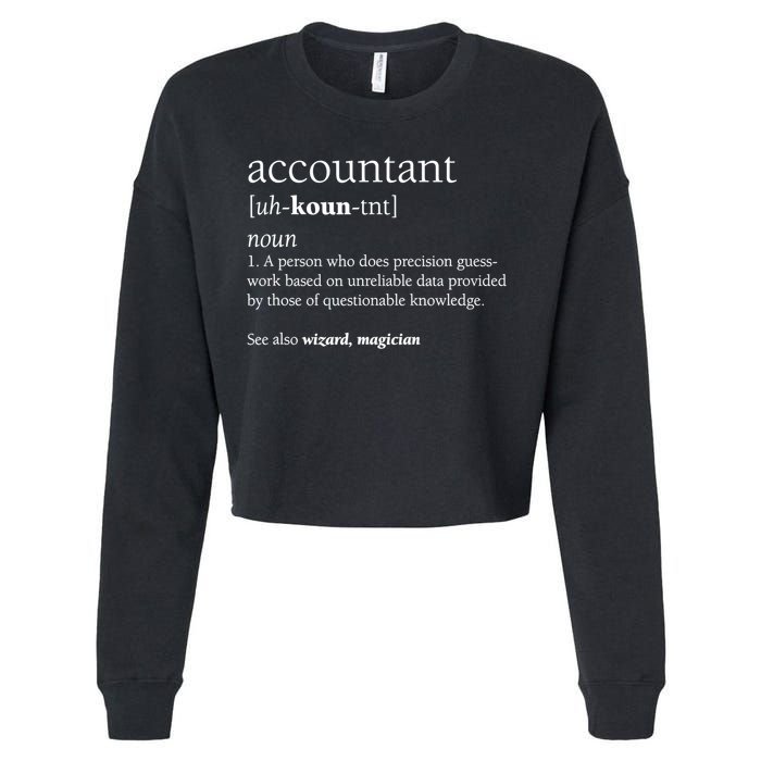 Accountant Definition Funny Accounting Gift TShirt Cropped Pullover Crew
