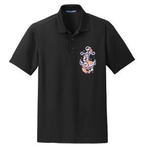 Anchor Design For Anker Ship Lover Flowery Dry Zone Grid Polo