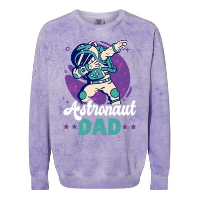 Astronaut Dad For The Galaxy For Father's Day Great Gift Colorblast Crewneck Sweatshirt