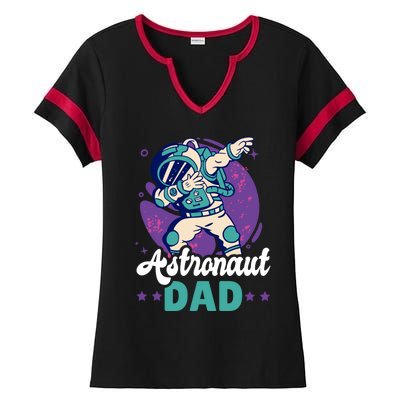 Astronaut Dad For The Galaxy For Father's Day Great Gift Ladies Halftime Notch Neck Tee