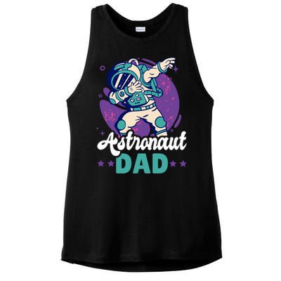 Astronaut Dad For The Galaxy For Father's Day Great Gift Ladies PosiCharge Tri-Blend Wicking Tank