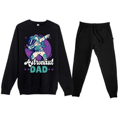 Astronaut Dad For The Galaxy For Father's Day Great Gift Premium Crewneck Sweatsuit Set