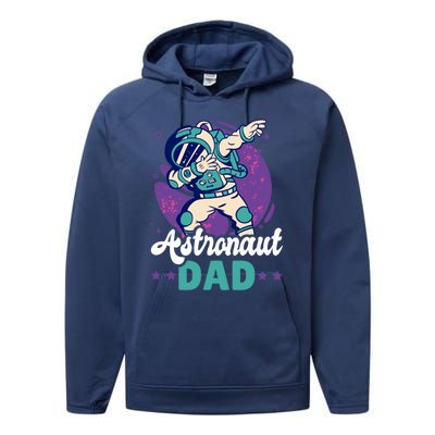 Astronaut Dad For The Galaxy For Father's Day Great Gift Performance Fleece Hoodie