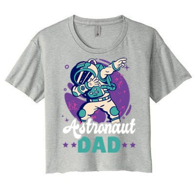 Astronaut Dad For The Galaxy For Father's Day Great Gift Women's Crop Top Tee