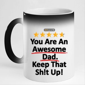 Awesome Dad Funny Gift Idea For Dad 11oz Black Color Changing Mug