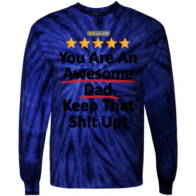 Awesome Dad Funny Gift Idea For Dad Tie-Dye Long Sleeve Shirt