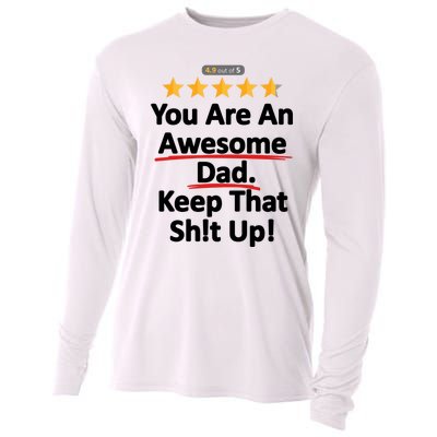 Awesome Dad Funny Gift Idea For Dad Cooling Performance Long Sleeve Crew