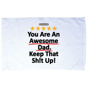 Awesome Dad Funny Gift Idea For Dad Microfiber Hand Towel