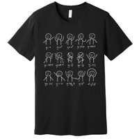 Algebra Dance Funny Graph Figures Math Equation Premium T-Shirt