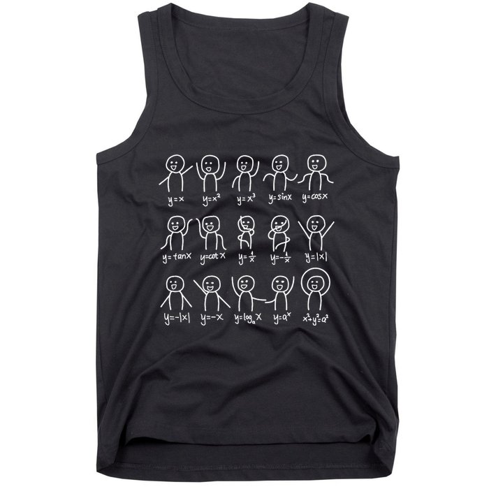 Algebra Dance Funny Graph Figures Math Equation Tank Top