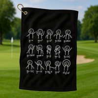 Algebra Dance Funny Graph Figures Math Equation Golf Towel