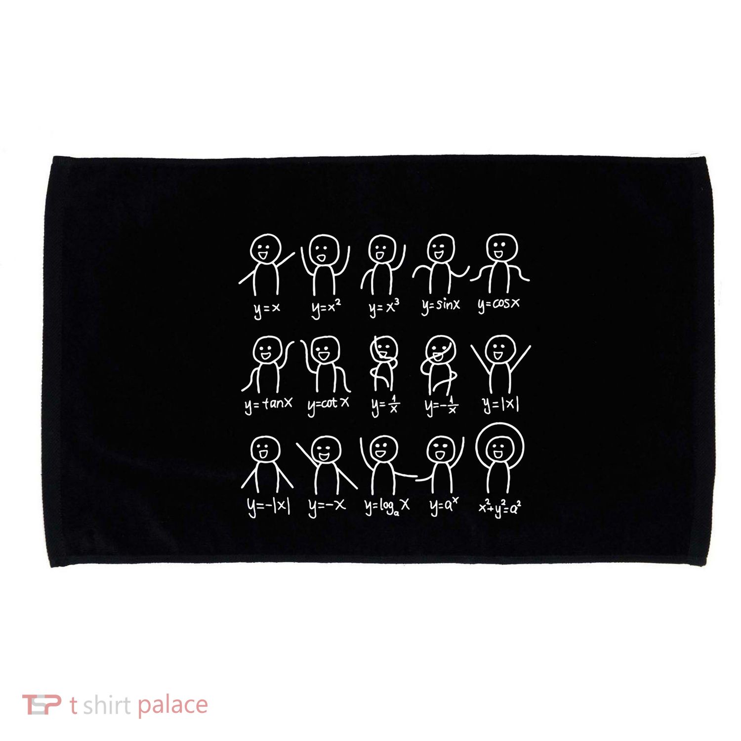 Algebra Dance Funny Graph Figures Math Equation Microfiber Hand Towel