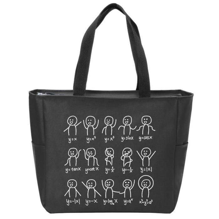 Algebra Dance Funny Graph Figures Math Equation Zip Tote Bag