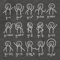 Algebra Dance Funny Graph Figures Math Equation Vector Backpack