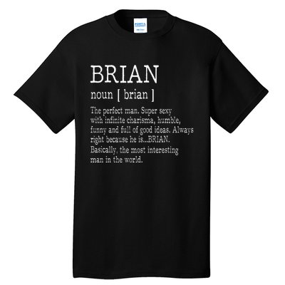 Adult Definition First Name Brian Tall T-Shirt