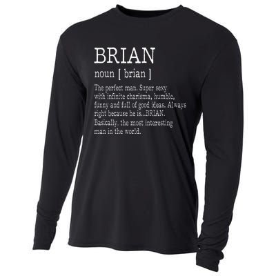 Adult Definition First Name Brian Cooling Performance Long Sleeve Crew