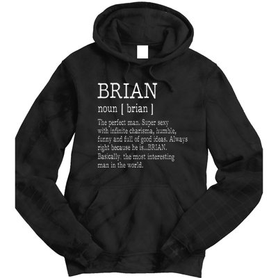 Adult Definition First Name Brian Tie Dye Hoodie